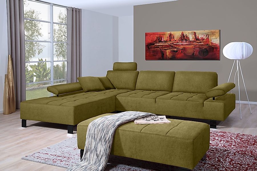 alina Ecksofa »Royce«, inklusive Sitztiefenverstellung, 270 cm breit günstig online kaufen