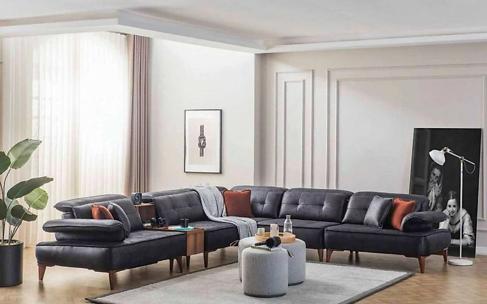 JVmoebel Ecksofa Ecksofa L-Form Sofa Luxus Eck Kunstleder Wohnzimmer Polyes günstig online kaufen