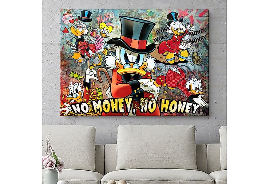 Artmazing Leinwandbild No Money, No Honey, XXL Leinwand 120x80, Poster & Ku günstig online kaufen