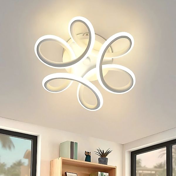 ZMH LED Deckenleuchte Geometrie Design Schwarz/Weiß günstig online kaufen