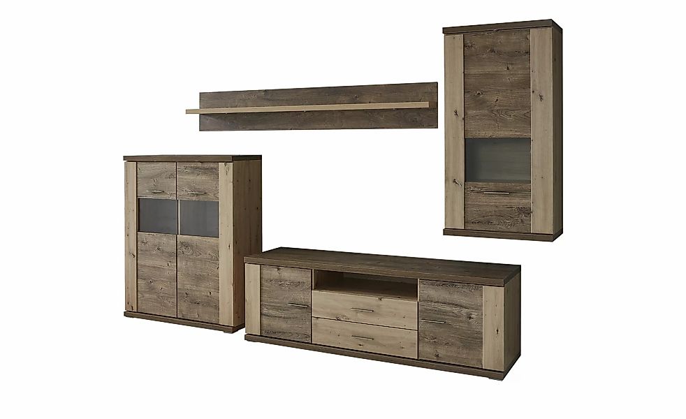uno Wohnwand  Titan ¦ holzfarben ¦ Maße (cm): B: 325 H: 201 T: 52.0 Kommode günstig online kaufen