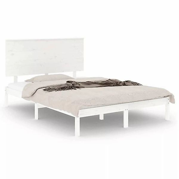 Vidaxl Massivholzbett Weiß Kiefer 120x200 Cm günstig online kaufen