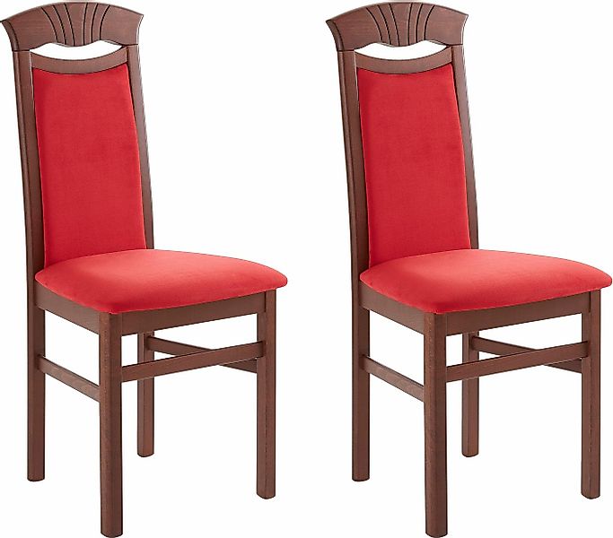 Home affaire Esszimmerstuhl Franz (Set, 2 St), strapazierfähige Microfaser, günstig online kaufen