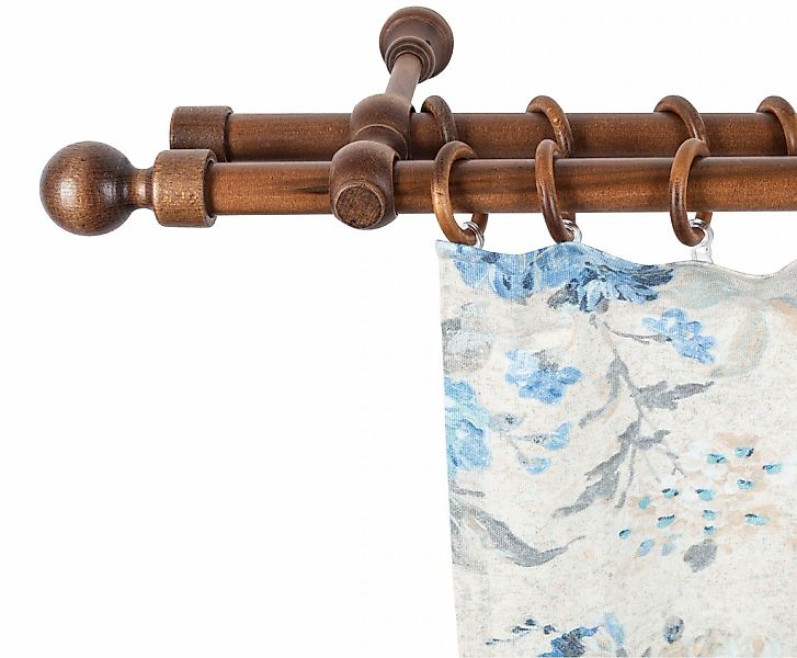 SN DECO GROUP Gardinenstange "Giro" 2 läufig-läufig Fixmaß 28 mm, Holz, ver günstig online kaufen