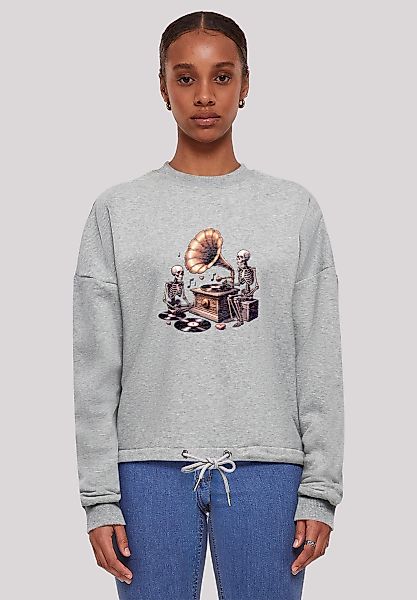 F4NT4STIC Sweatshirt "Gothic Skeleton Vintage Plattenspieler", Premium Qual günstig online kaufen