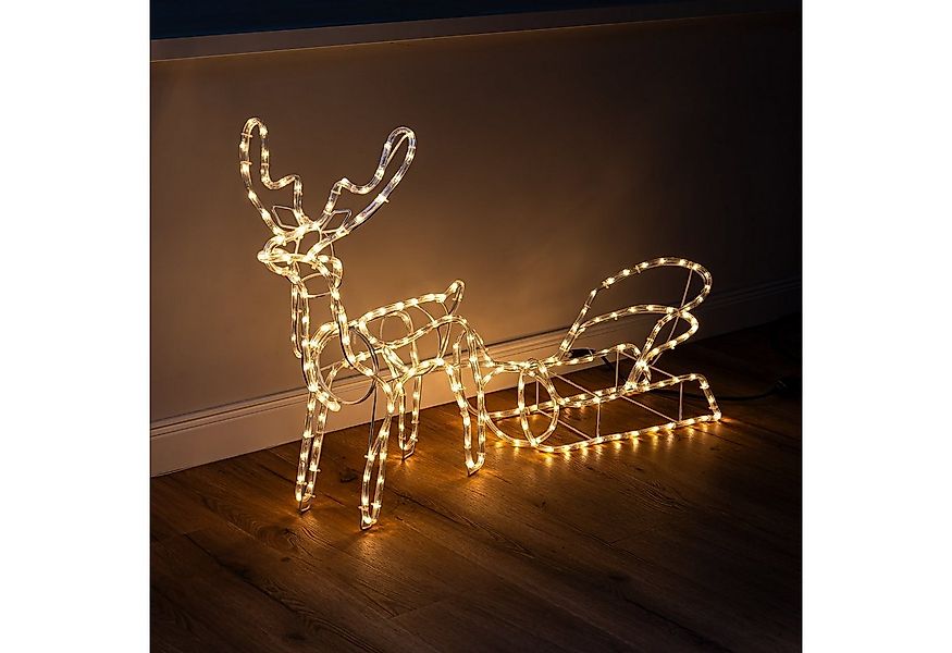 BONETTI LED-Lichterschlauch LED Rentier mit Schlitten, 11 m Lichterschlauch günstig online kaufen