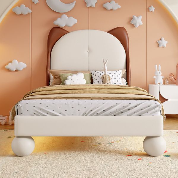 Flieks Polsterbett, Led Kinderbett Einzelbett 90x200cm günstig online kaufen