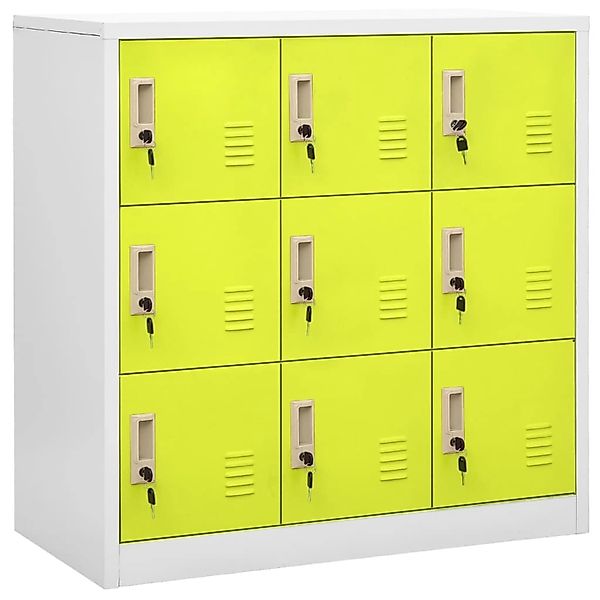 vidaXL Fächerschrank Schließfachschränke 2 Stk. Hellgrau günstig online kaufen