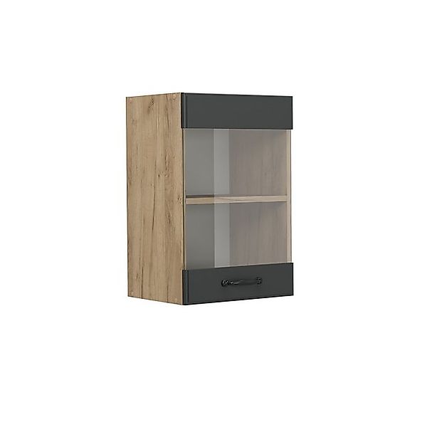 Vicco Glashängeschrank R-Line, Anthrazit Landhaus/Goldkraft Eiche, 40 cm günstig online kaufen