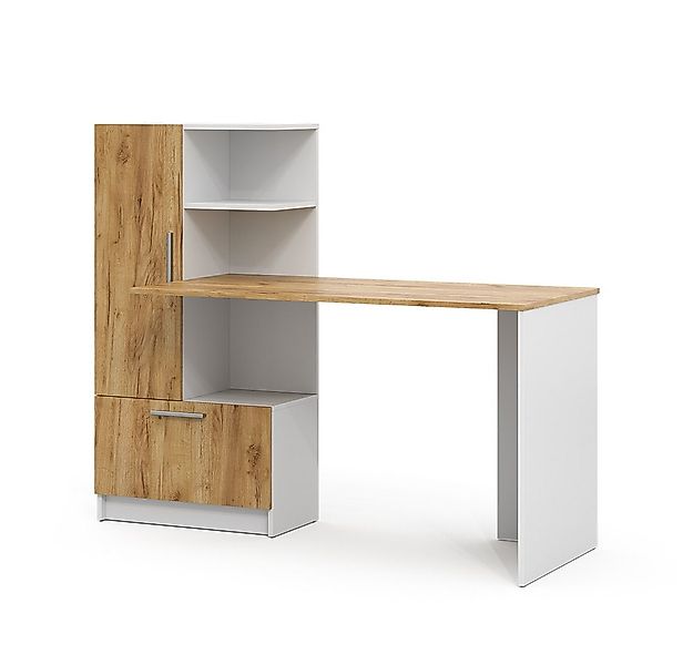Vicco Schreibtisch Tomy, Weiß/Goldkraft Eiche, 150 x 59 cm (1-St) günstig online kaufen