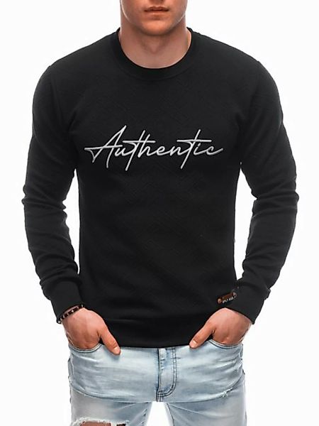 Edoti Sweatshirt Herrensweatshirt mit modernem Print günstig online kaufen