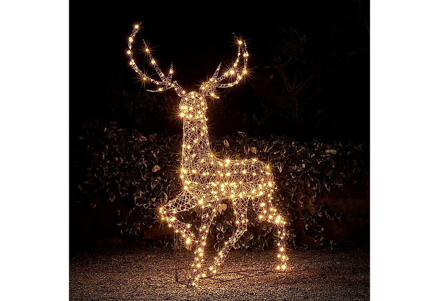 Lights4fun LED-Dekofigur LED-Rentier Hirsch XL Studley, Weihnachtsbeleuchtu günstig online kaufen