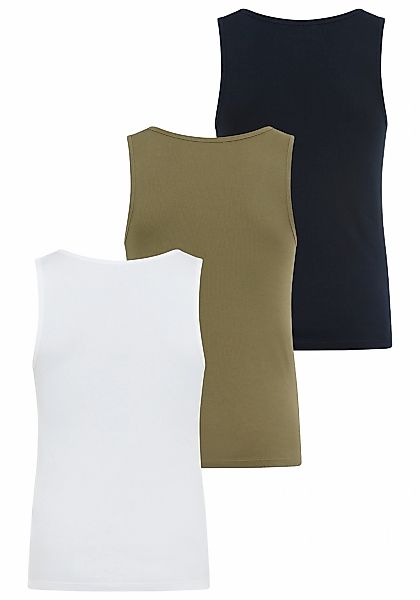 BOSS Tanktop "3P RibClassic BOSS ONE", Ton in Ton Stickerei auf der Brust günstig online kaufen