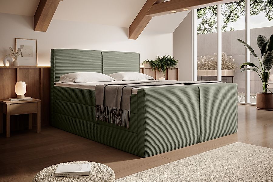wonello Boxspringbett Buffalo 2, Cord, mit günstig online kaufen