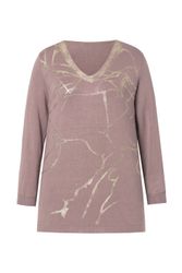 MIAMODA Strickpullover Pullover A-Linie Metallic-Marmormuster günstig online kaufen