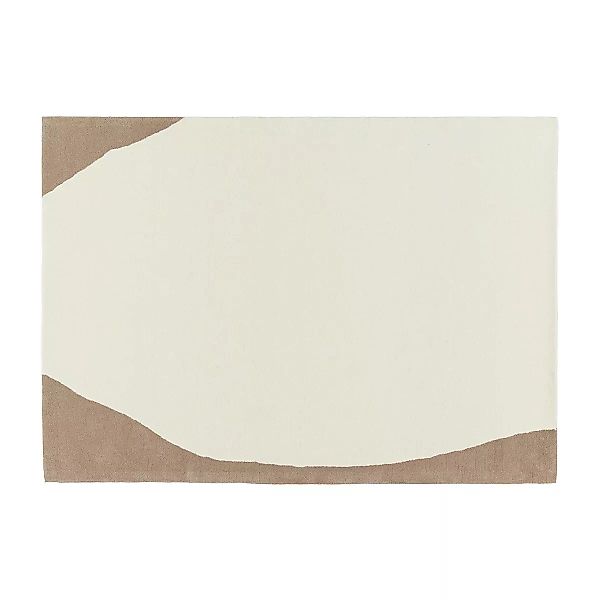 Flow Wollteppich weiß-beige 170x240 cm günstig online kaufen