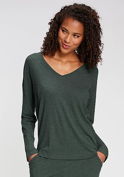 s.Oliver Pyjamaoberteil 1-teilig, aus weicher Rippqualität günstig online kaufen