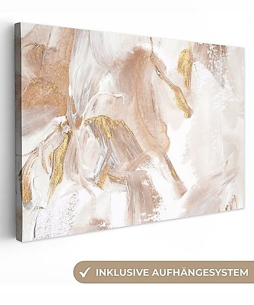 OneMillionCanvasses® Leinwandbild Farbe - Weiß - Abstrakt, Fotodruck (1 St) günstig online kaufen