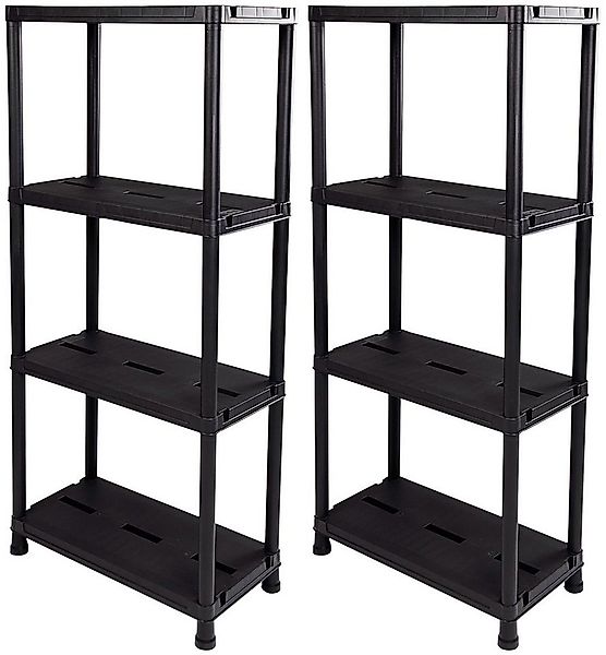 ONDIS24 Steckregal, Set 2-tlg., je 4 Fachböden, Kunststoff günstig online kaufen