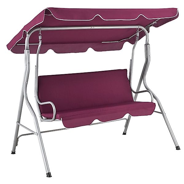 Juskys Hollywoodschaukel Cecina, 3-Sitzer, bis 200 günstig online kaufen