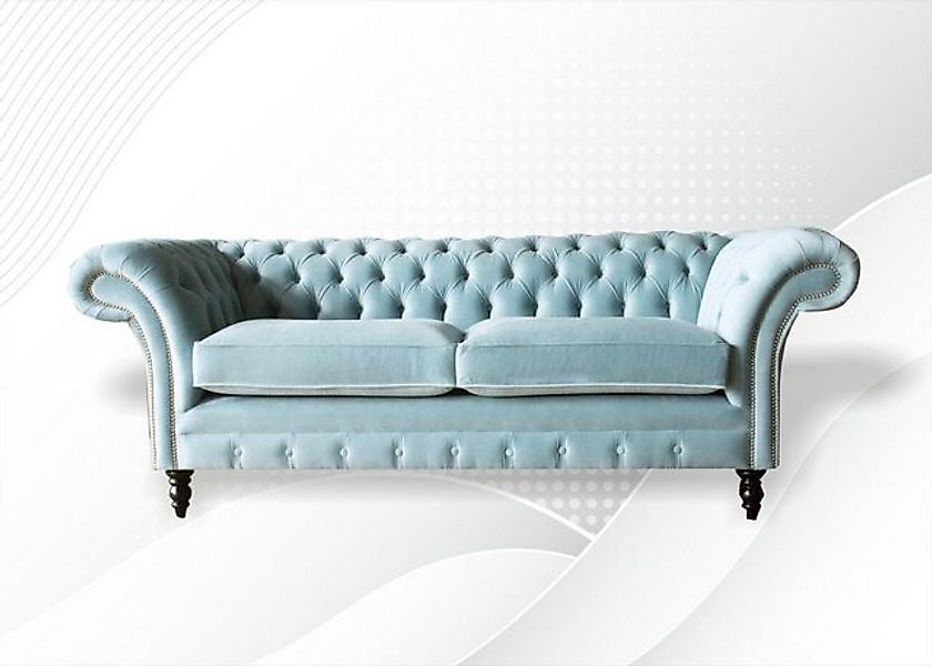 JVmoebel Chesterfield-Sofa Chesterfield Sofa hochwertig massiv Holz Handarb günstig online kaufen