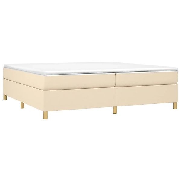 vidaXL Boxspringbett mit Matratze Creme 200x200 cm Stoff 3144551 günstig online kaufen