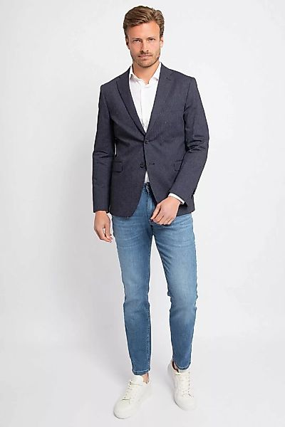 Suitable Blazer Leinen Streifen Navy - Größe 50 günstig online kaufen