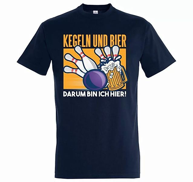 Youth Designz T-Shirt "Kegeln Und Bier, Darum Bin Ich Hier" Herren T-Shirt günstig online kaufen
