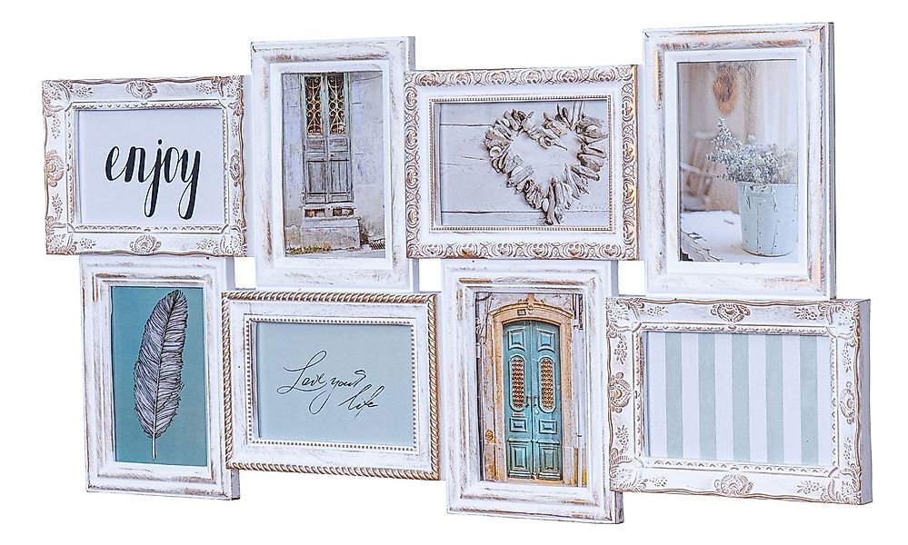 Levandeo® Bilderrahmen Collage, Bilderrahmen weiß gold günstig online kaufen