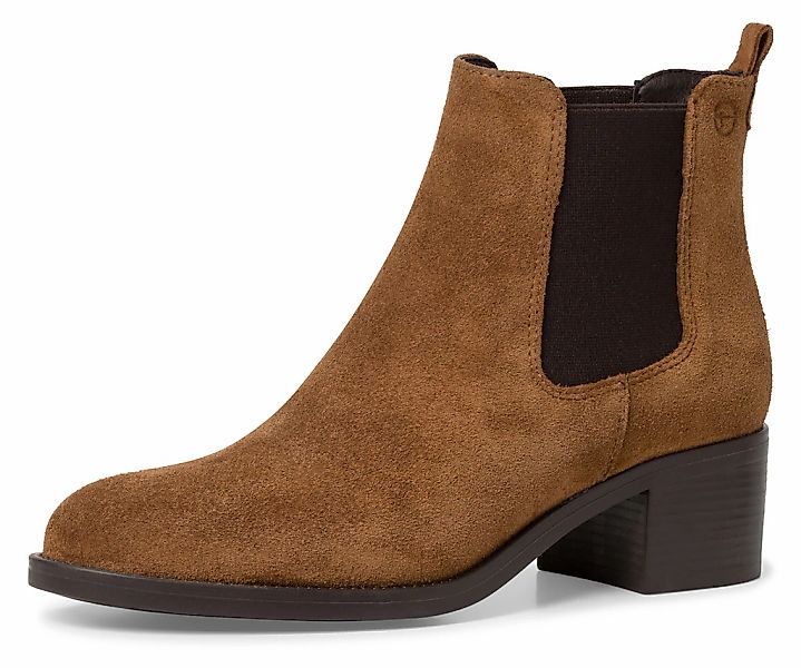 Tamaris Chelseaboots, Blockabsatz, Stiefelette, Businessschuh in schmaler F günstig online kaufen