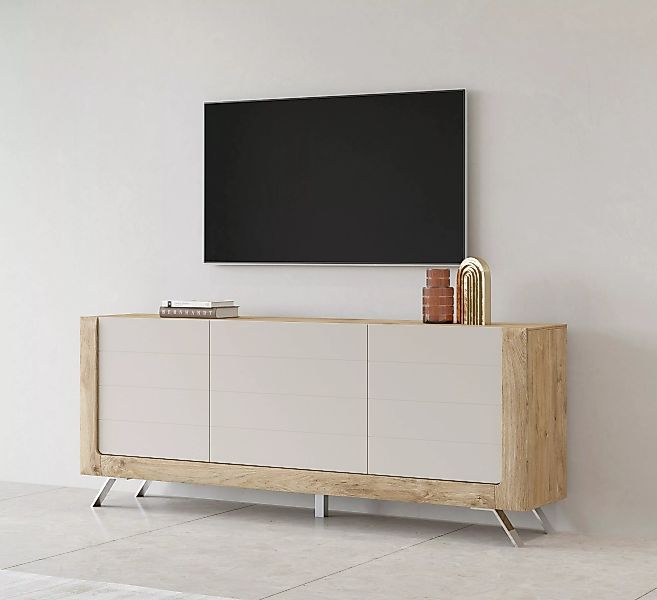 Leonique Sideboard "Kasai", Breite 199 cm, mit 3 Türen günstig online kaufen