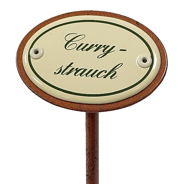 Linoows Gartenstecker Kräuterschild Currystrauch, Garten Kräuterstecker günstig online kaufen