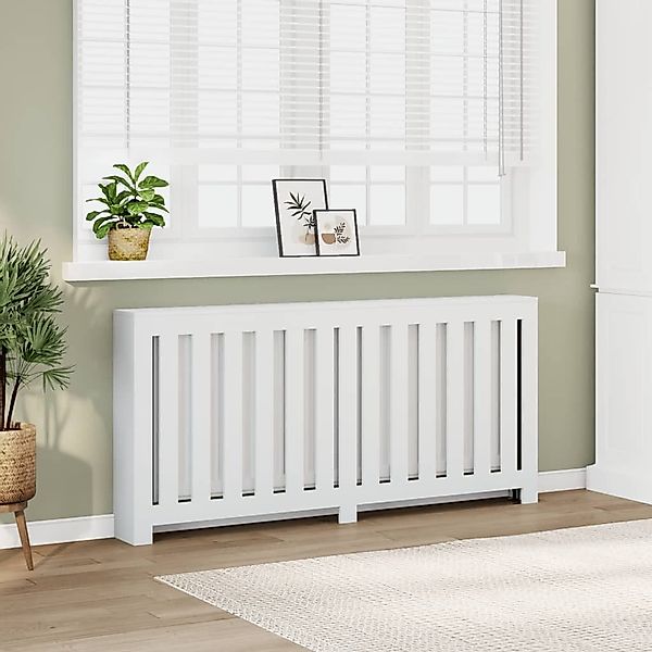 vidaXL Heizungsverkleidung, Heizkörperverkleidung Weiß 175x20x82 cm günstig online kaufen