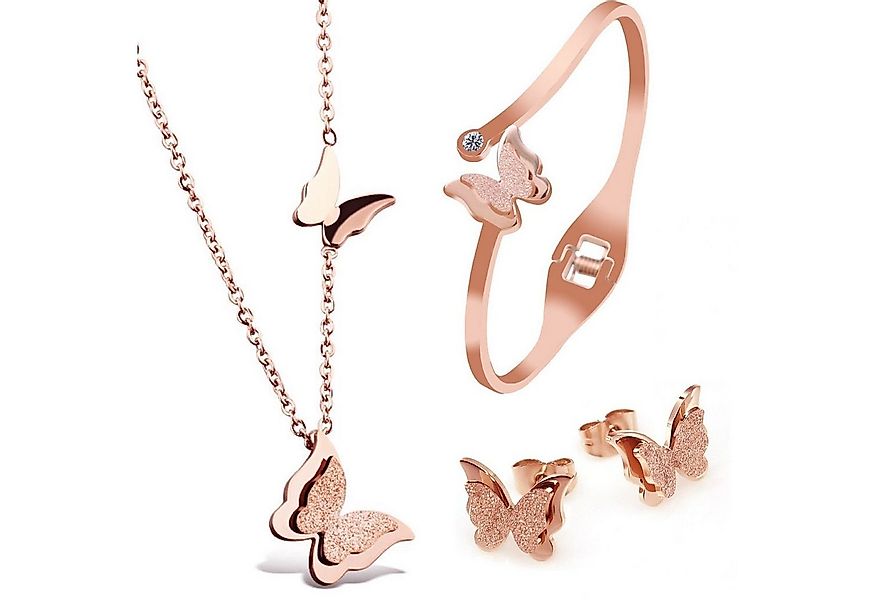 Kim Johanson Schmuckset Schmetterling (Set, 3-tlg), mit Halskette, Ohrsteck günstig online kaufen