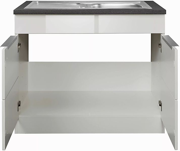 KOCHSTATION Spülenschrank "KS-Brindisi", 100 cm breit, inklusive Einbauspül günstig online kaufen