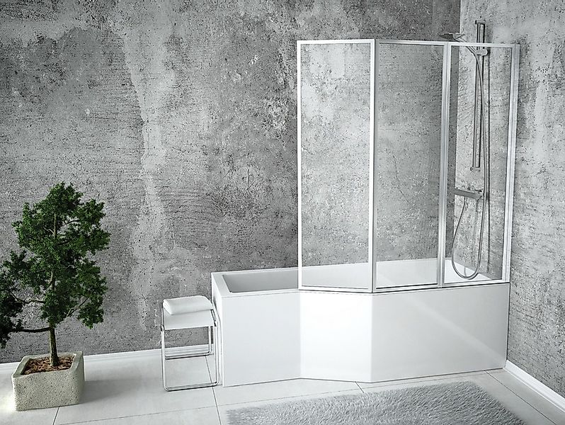 KOLMAN Badewanne Eckbadewanne Integra 170x75, (Links/Rechts), Ablaufgarnitu günstig online kaufen