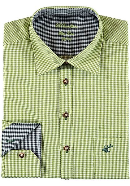 OS Trachten Trachtenhemd Wacodu Langarmhemd mit Hirsch-Stickerei auf der Br günstig online kaufen