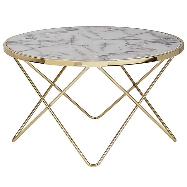 FINEBUY Couchtisch Design Marmor Optik Weiß günstig online kaufen