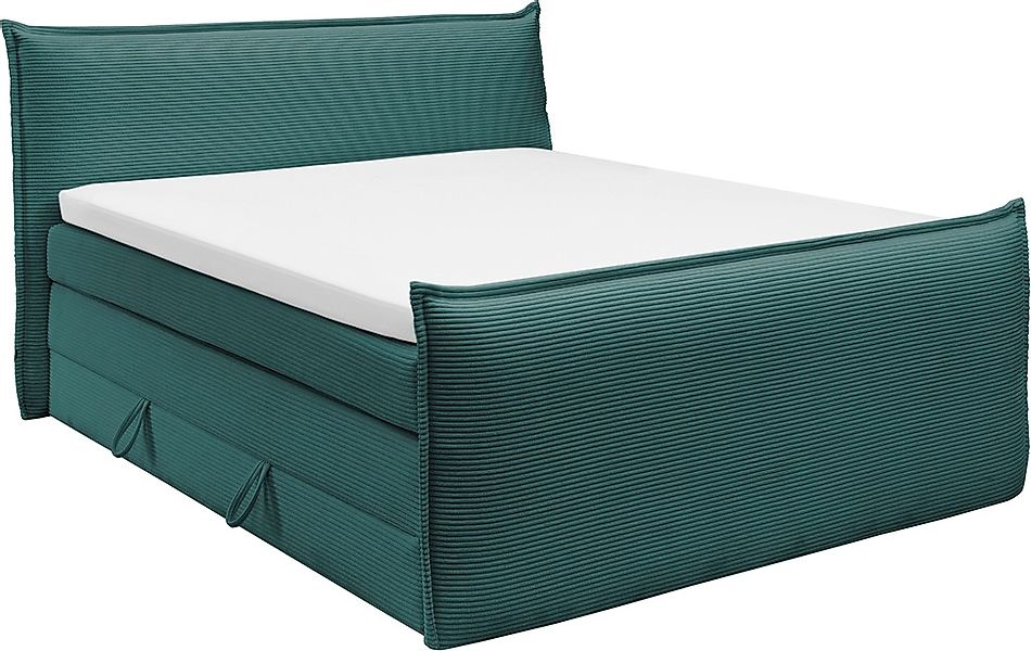 set one by Musterring Boxspringbett "Florida" in modernem Cord-Bezug, mit B günstig online kaufen