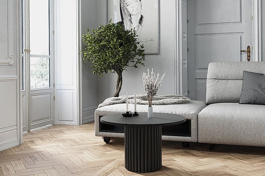 Design Möbel Couchtisch LOMELO – Runder Couchtisch im modernen Design (67x6 günstig online kaufen