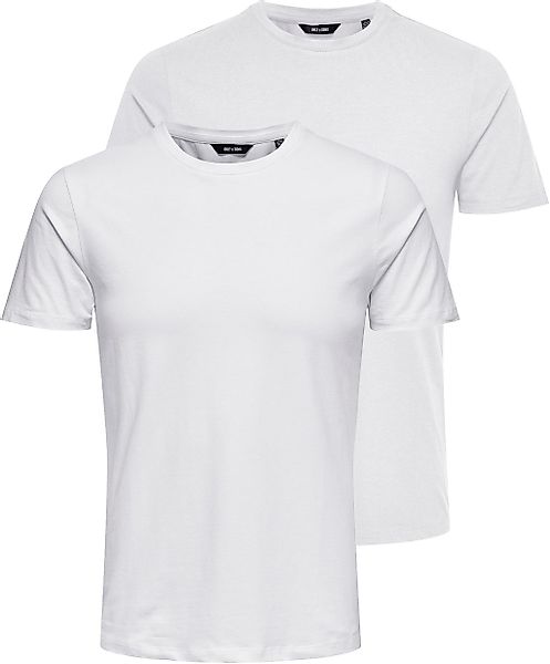 ONLY & SONS T-Shirt "ONSBASIC SLIM O-NECK 2-PACK NOOS" Packung, 2 Stk. tlg. günstig online kaufen