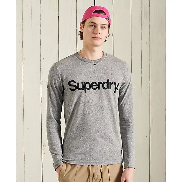 Superdry Military Graphic Top Langarm-t-shirt S Grey Grit günstig online kaufen