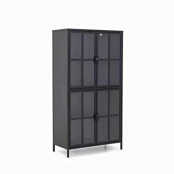 ebuy24 Vitrine Chilly Vitrinenschrank 4 Glastüren schwarz. günstig online kaufen