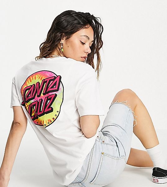 Santa Cruz – Boyfriend Classic Dot – T-Shirt in Weiß günstig online kaufen