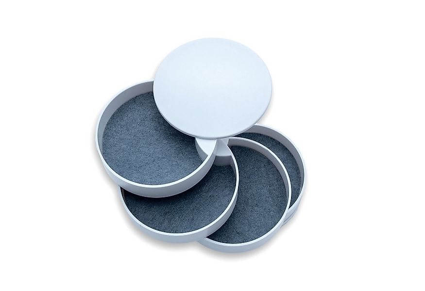 Intirilife Schmuckkasten (1 St), Schmuckkästchen mit 4 rotierbaren Ebenen 1 günstig online kaufen