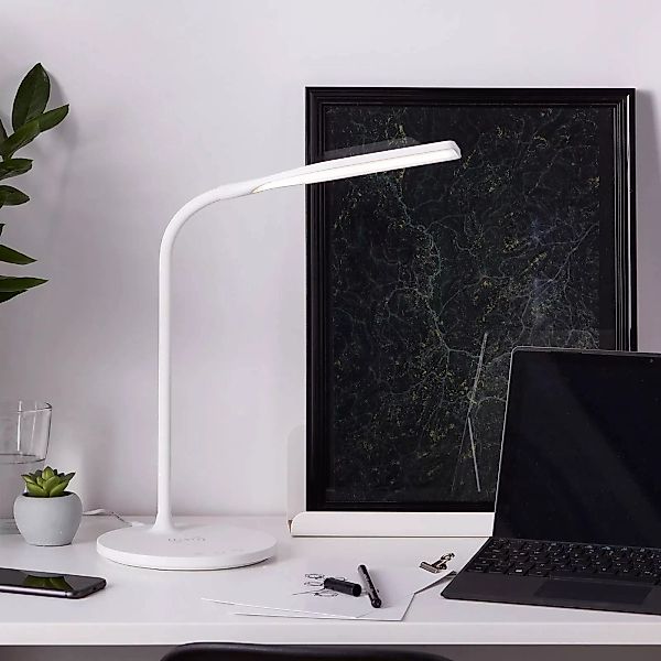 LED-Schreibtischleuchte Joni, weiß, Höhe 34 cm, CCT, dimmbar günstig online kaufen