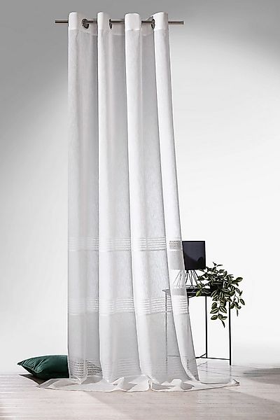 heimtexland Vorhang Ösenschal Natural Living Deko Gardine transparent (1 St günstig online kaufen
