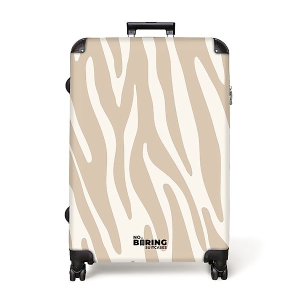 NoBoringSuitcases.com© Hartschalen-Trolley Zebramuster mit Beige und günstig online kaufen