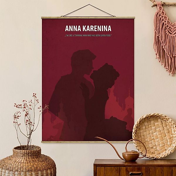 Stoffbild Portrait mit Posterleisten - Hochformat Filmposter Anna Karenina günstig online kaufen