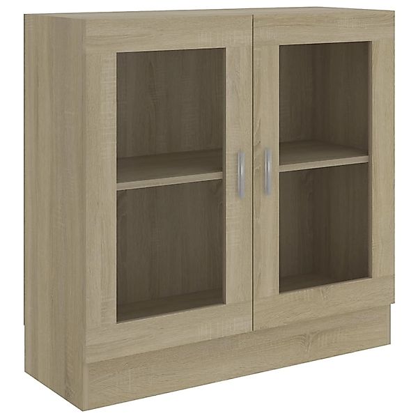 Vitrinenschrank Sonoma-eiche 82,5x30,5x80 Cm Spanplatte günstig online kaufen